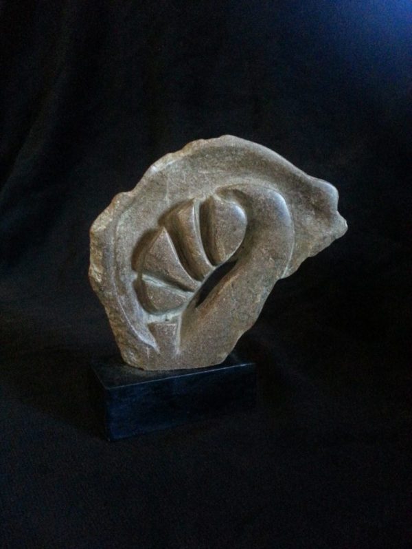 Soap Stone sculpture by Darcy Meeker, Leaf